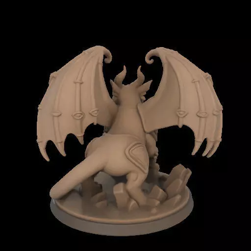 Fantasy Winged Beast Figurine 3D print model_17