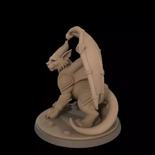 Fantasy Winged Beast Figurine 3D print model_24