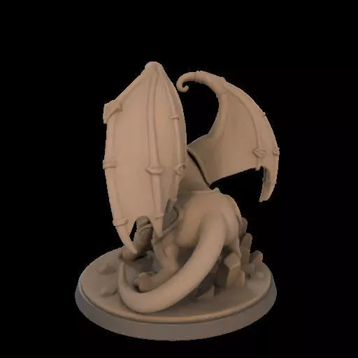 Fantasy Winged Beast Figurine 3D print model_21