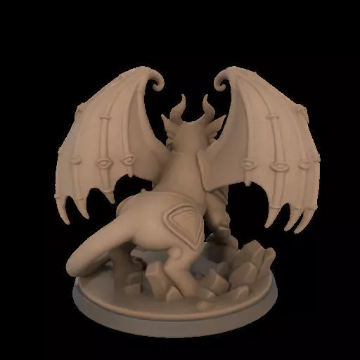 Fantasy Winged Beast Figurine 3D print model_16