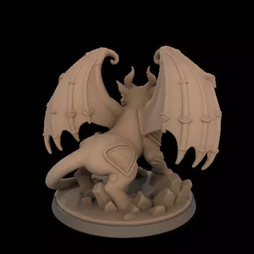 Fantasy Winged Beast Figurine 3D print model_15
