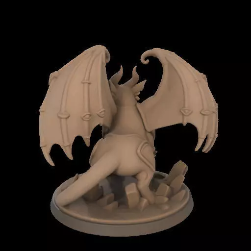 Fantasy Winged Beast Figurine 3D print model_18