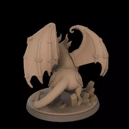 Fantasy Winged Beast Figurine 3D print model_19