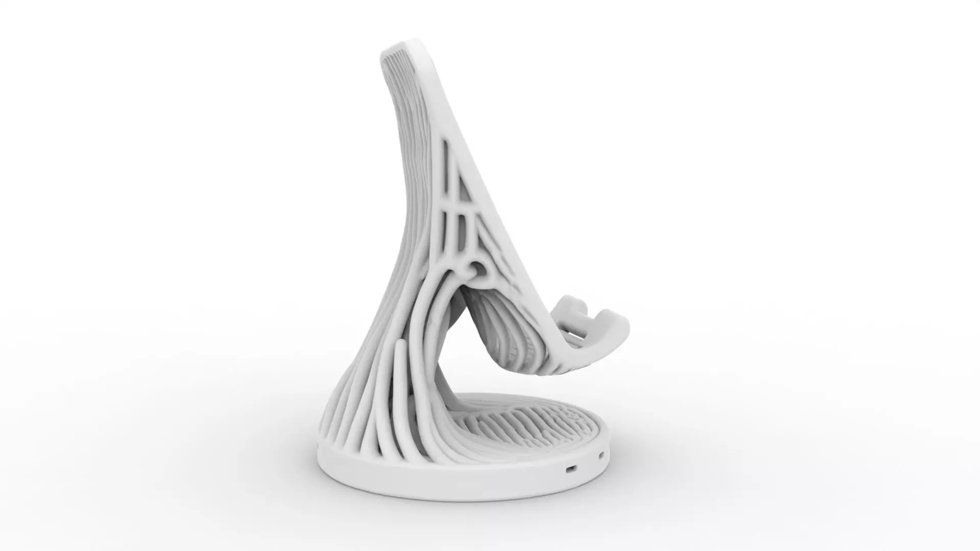 Organic Phone Stand 3D Printable 3D print model_4