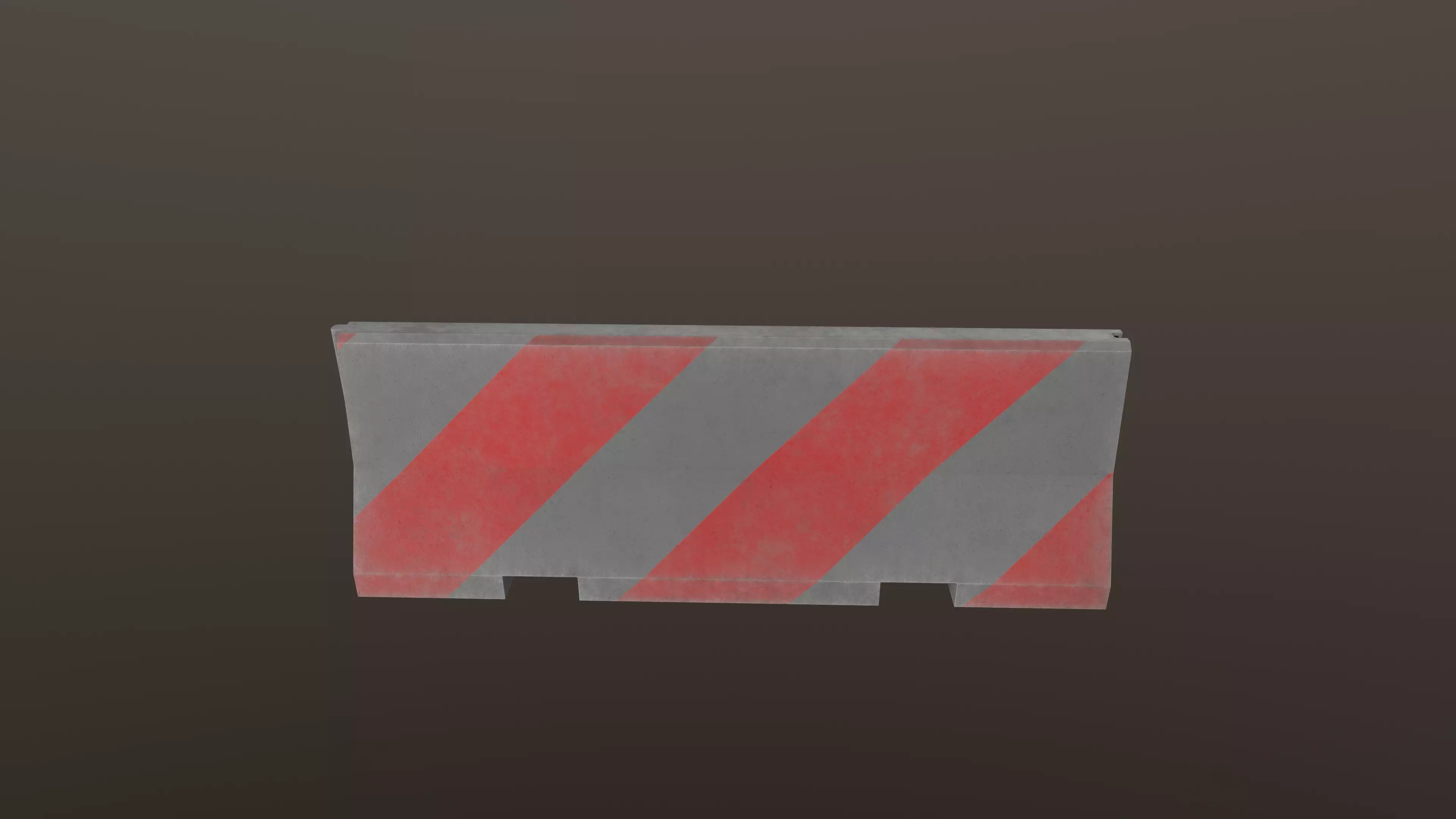 Concrete road barrier 3D low poly Low-poly 3D model_7