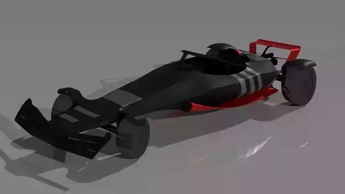 Low-Poly F1 Inspired Car Model