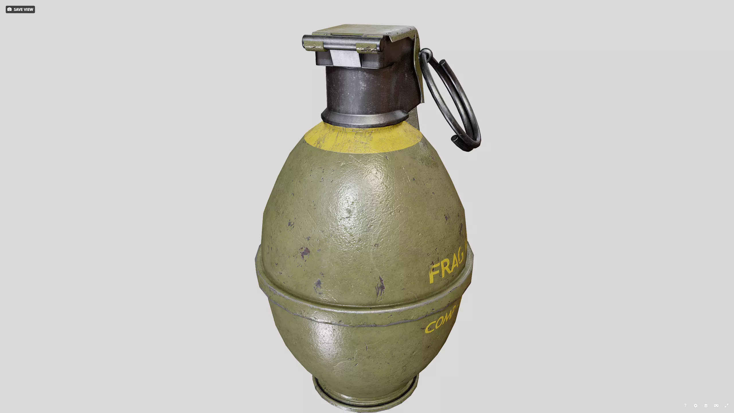 M26 grenade Low-poly 3D model_1
