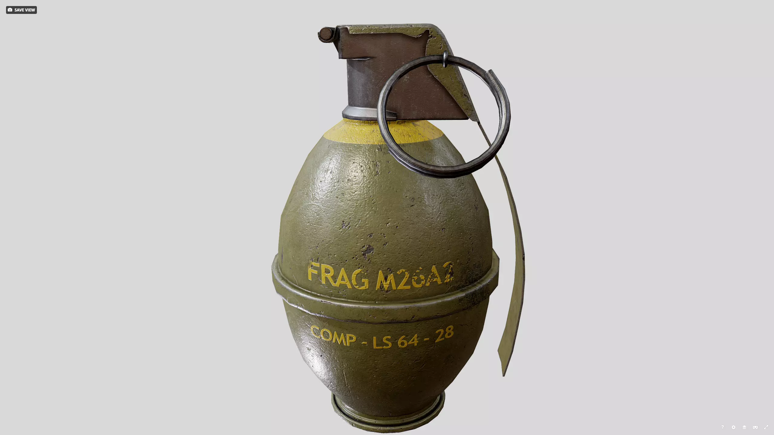 M26 grenade Low-poly 3D model_5