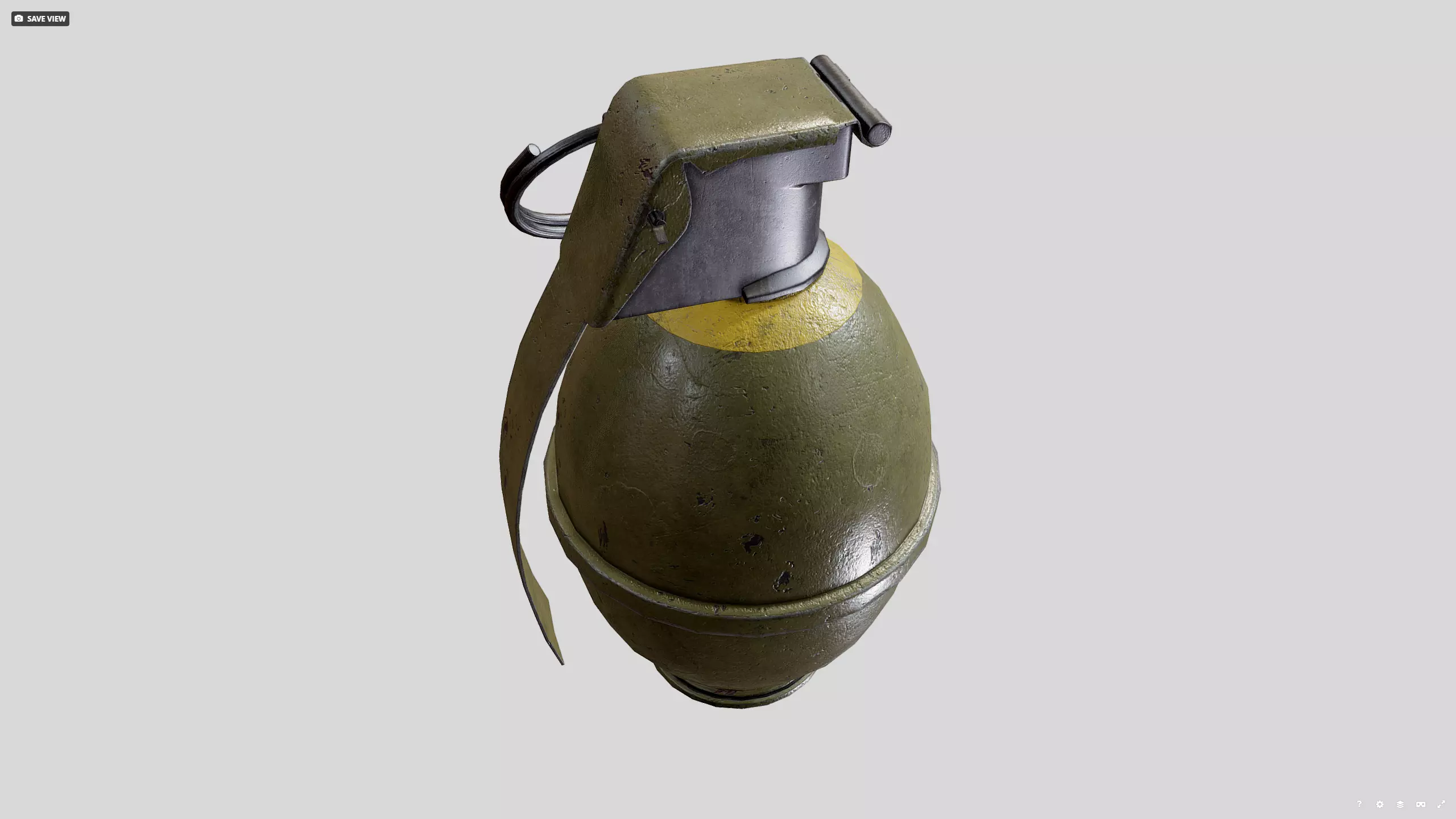 M26 grenade Low-poly 3D model_8