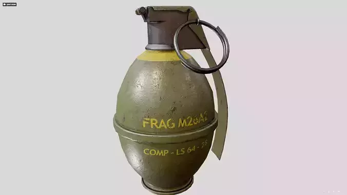 M26 grenade Low-poly 3D model