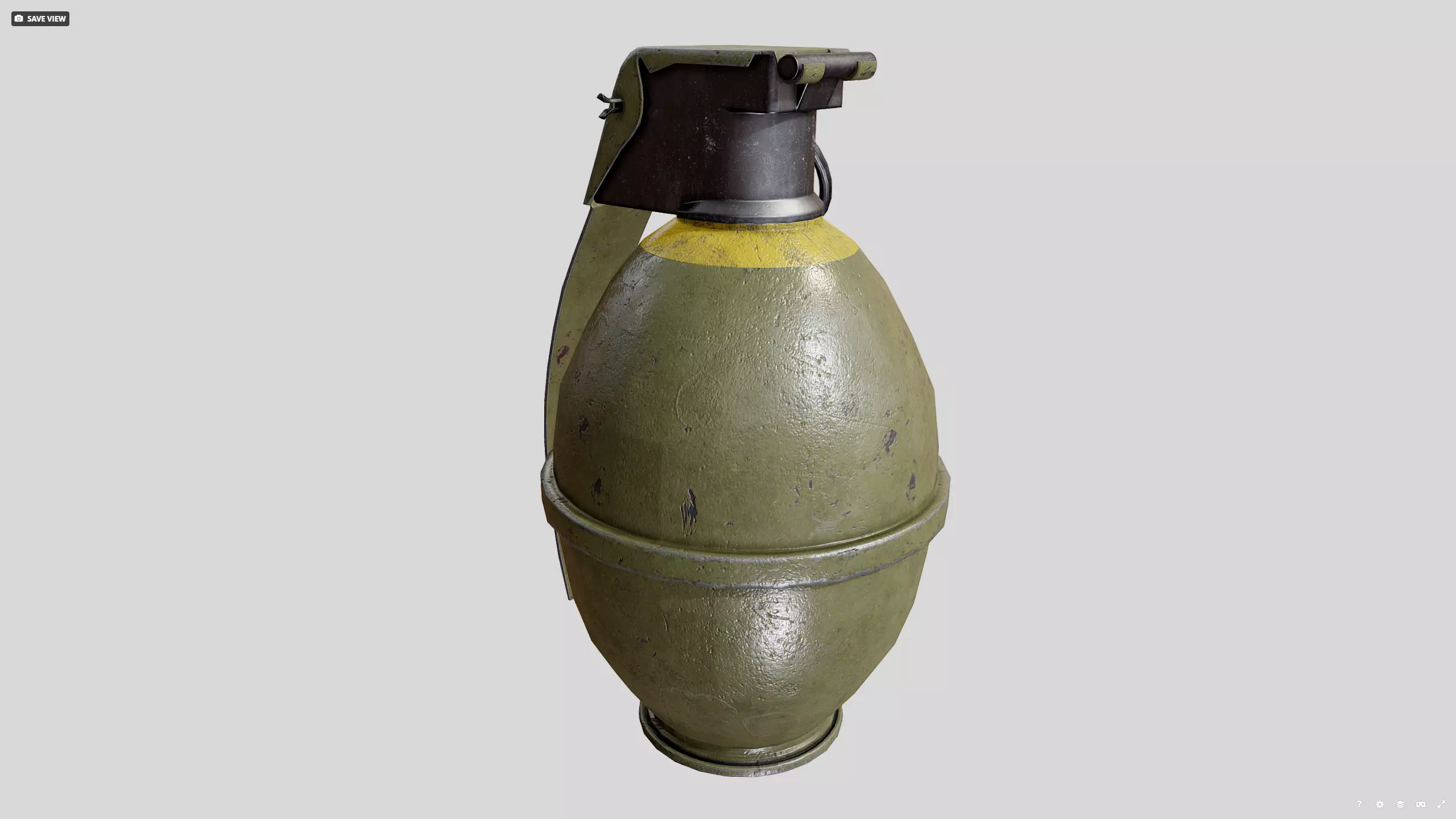 M26 grenade Low-poly 3D model_2