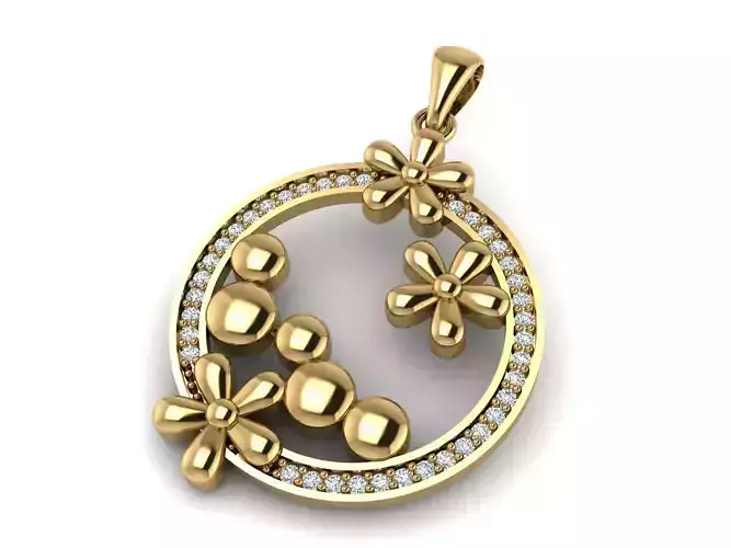 Single flower pendant or necklace