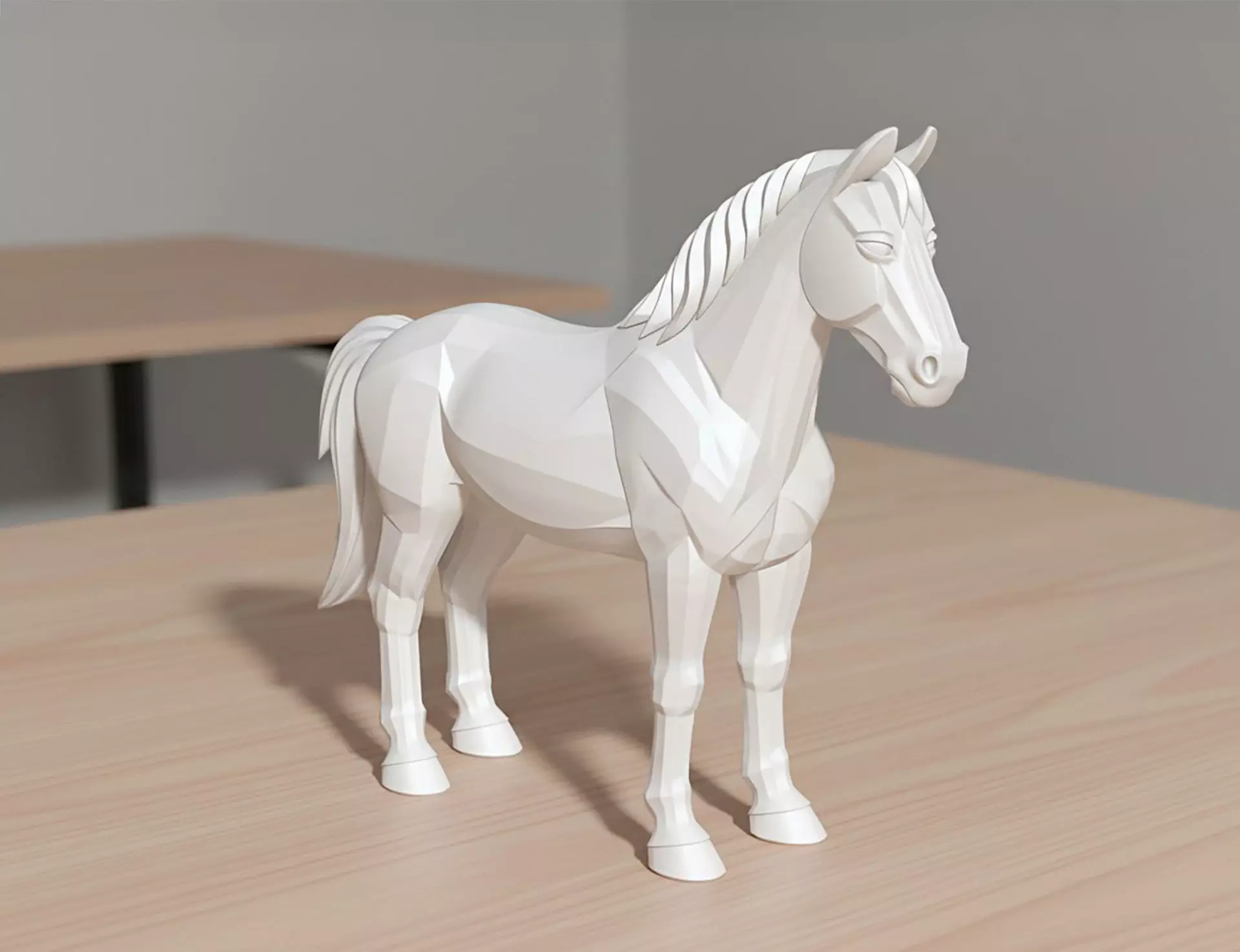 Horse Low-Poly 3D Printable 3D print model_0