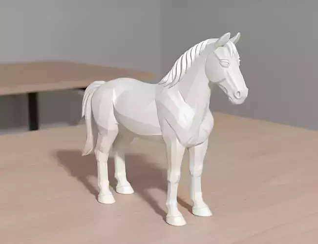 Horse Low-Poly 3D Printable