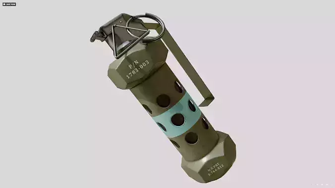 Stun grenade Low-poly 3D model