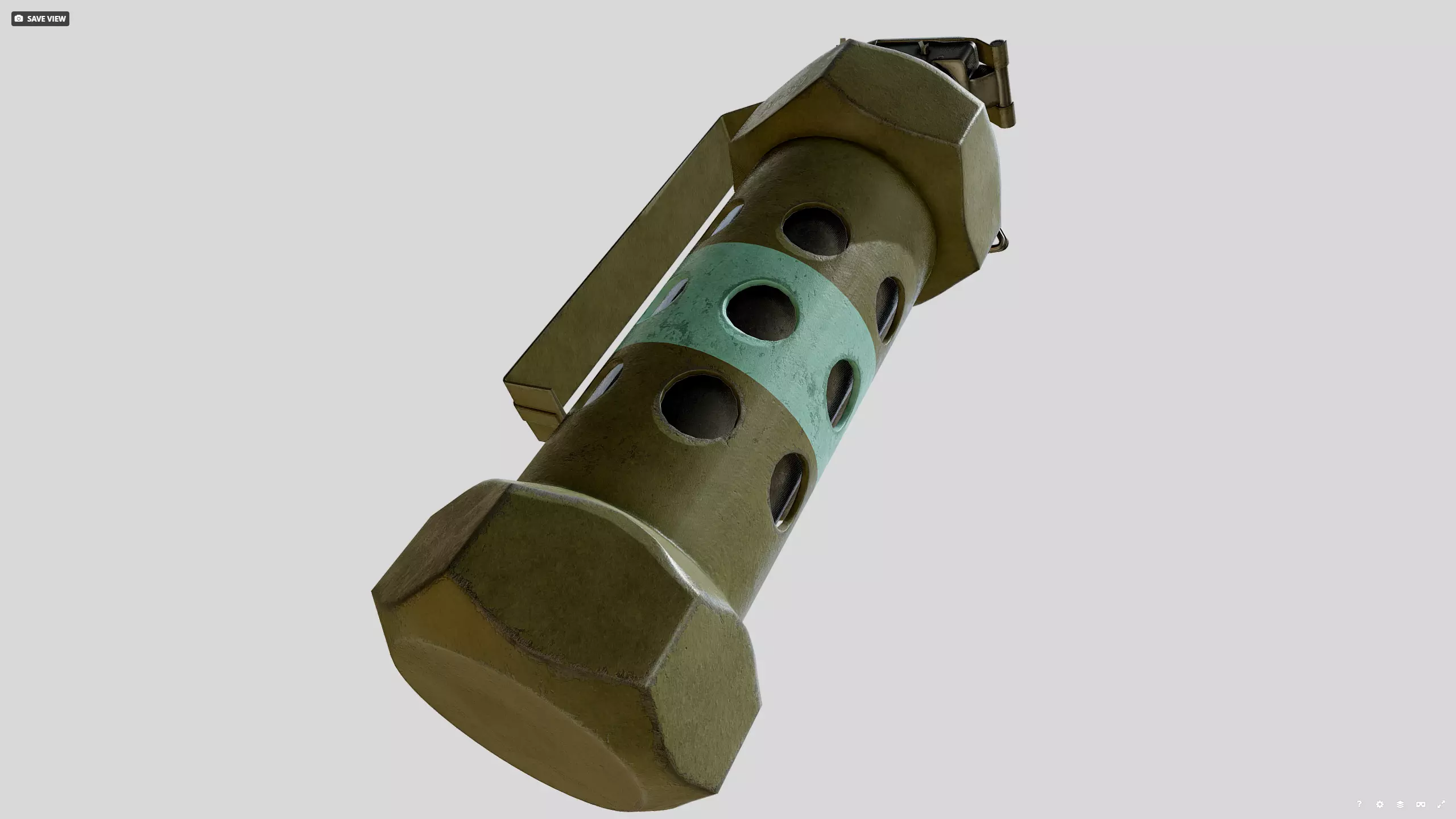 Stun grenade Low-poly 3D model_13