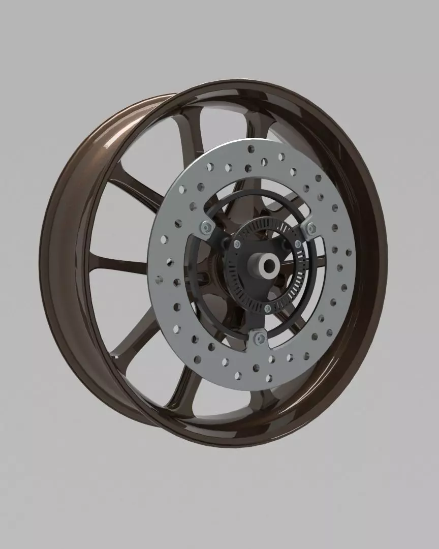 Motorcycle wheels 3D model_4