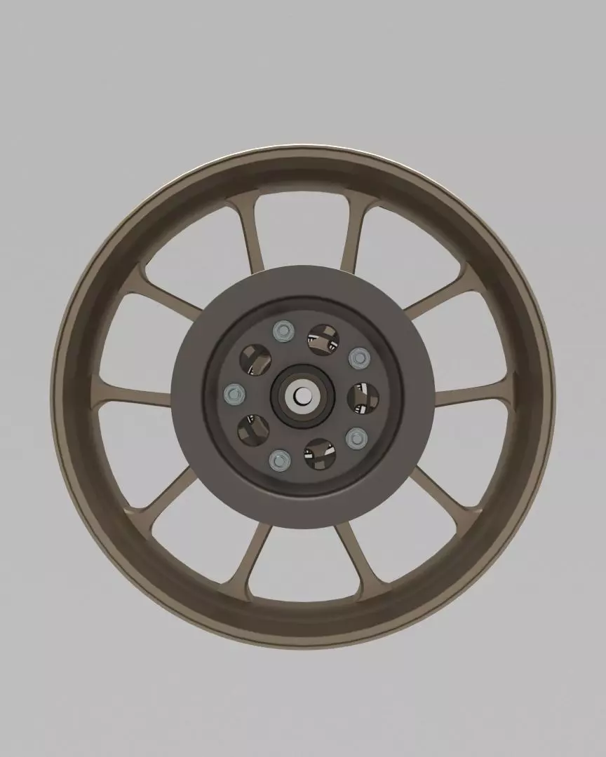 Motorcycle wheels 3D model_2