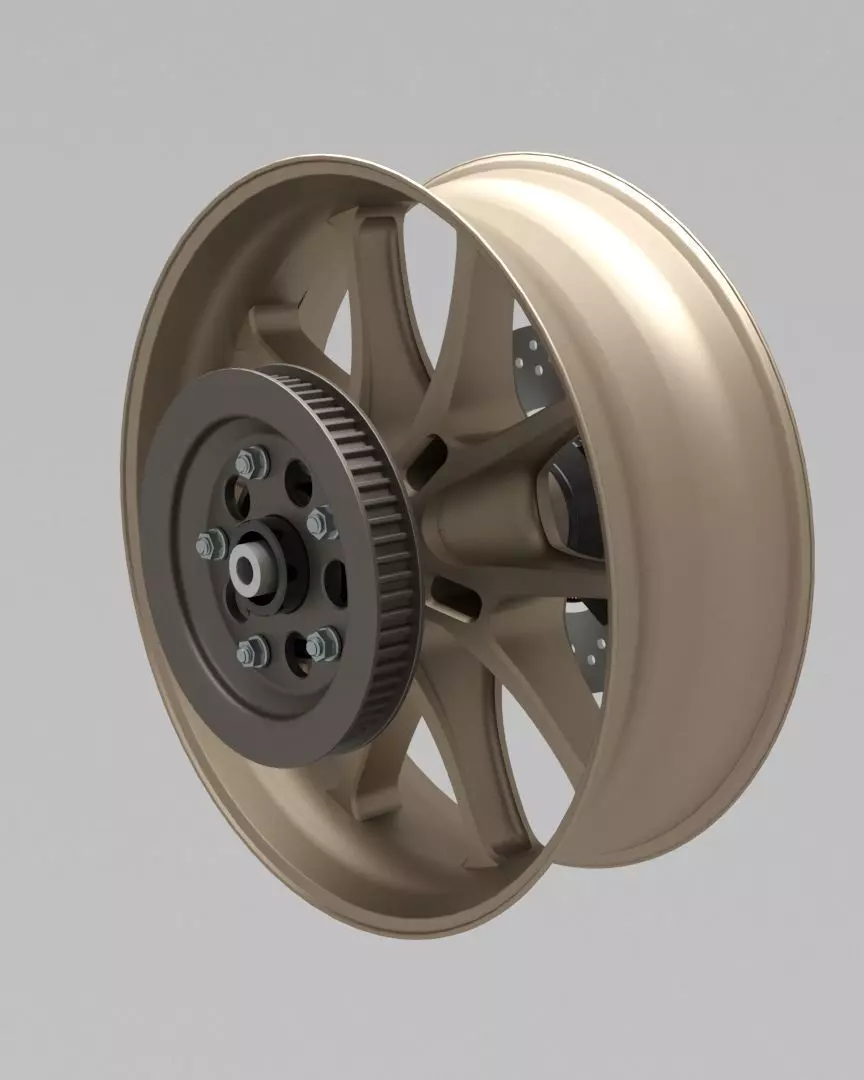 Motorcycle wheels 3D model_8