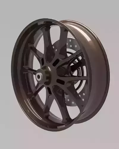 Motorcycle wheels 3D model