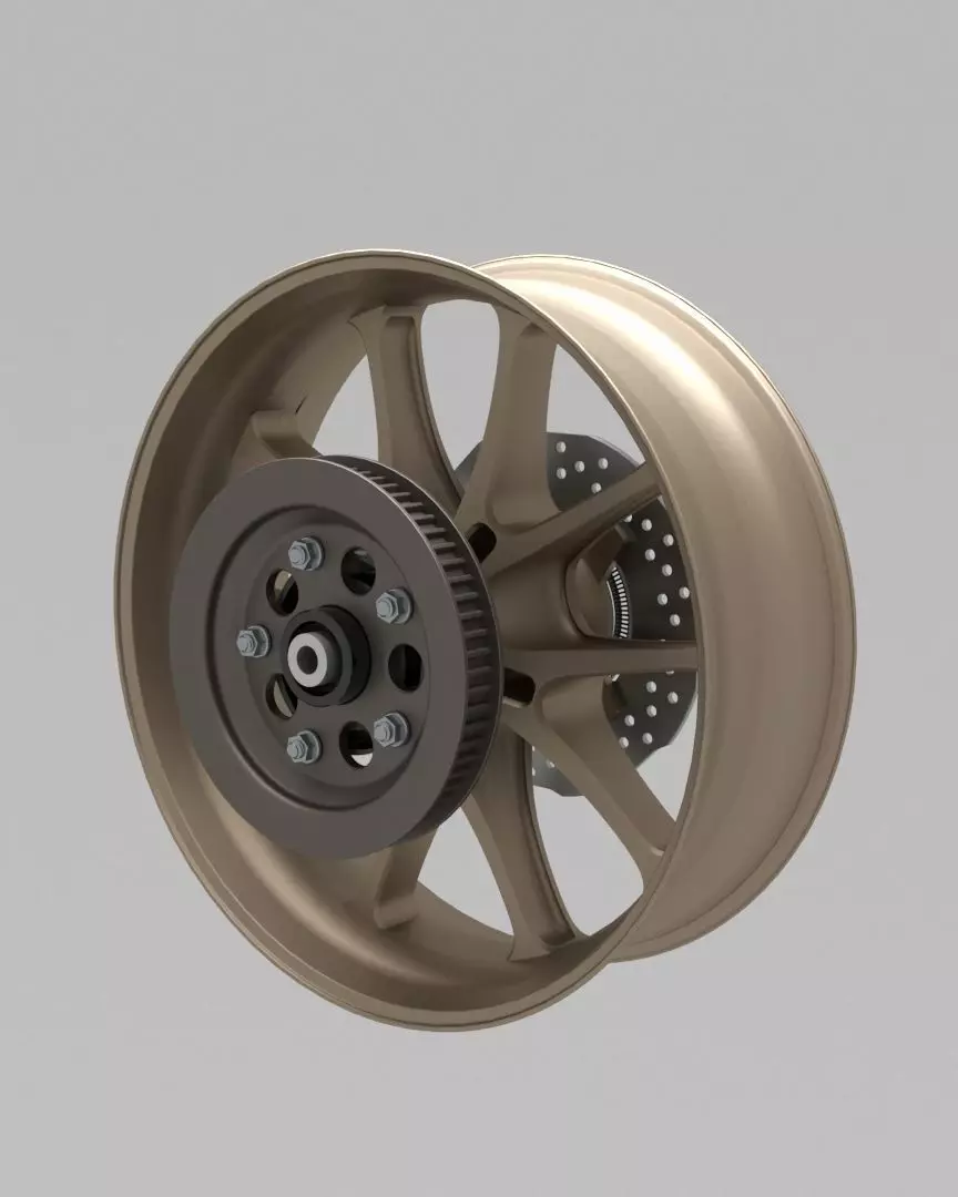 Motorcycle wheels 3D model_3