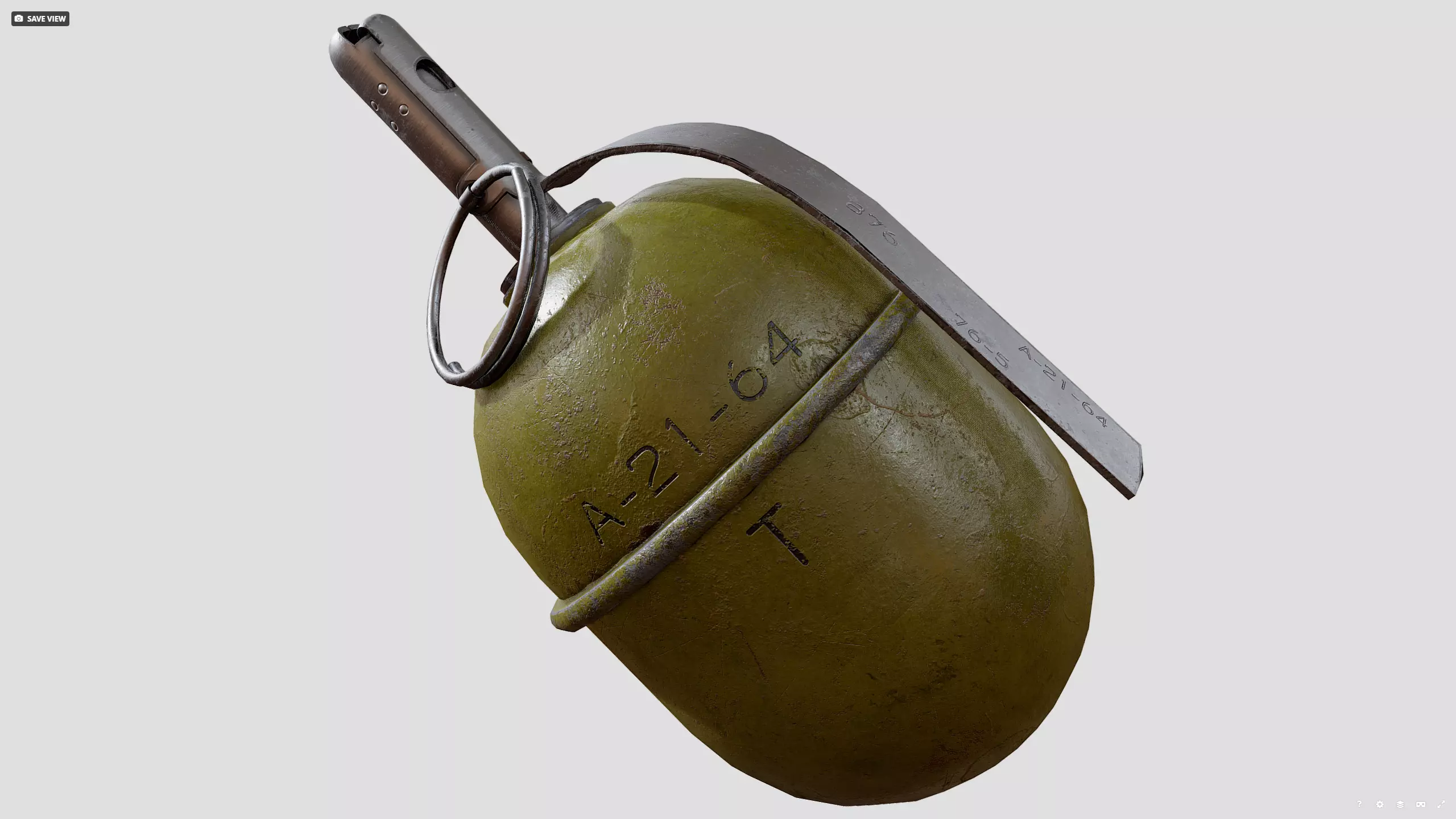 RGD5 grenade Low-poly 3D model_0
