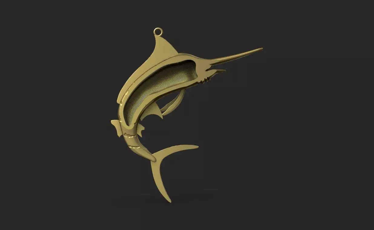 Marlin pendant 3D print model_1