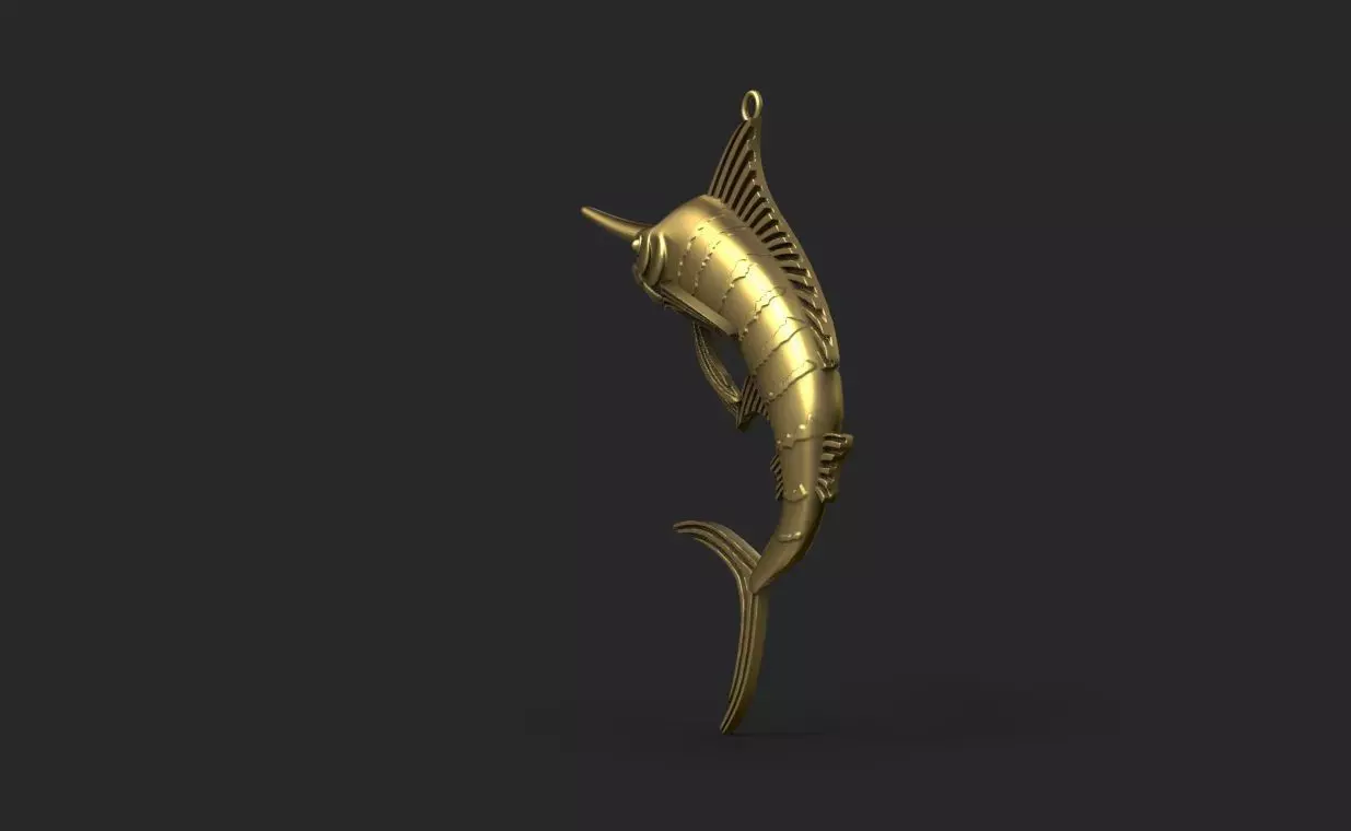 Marlin pendant 3D print model_2