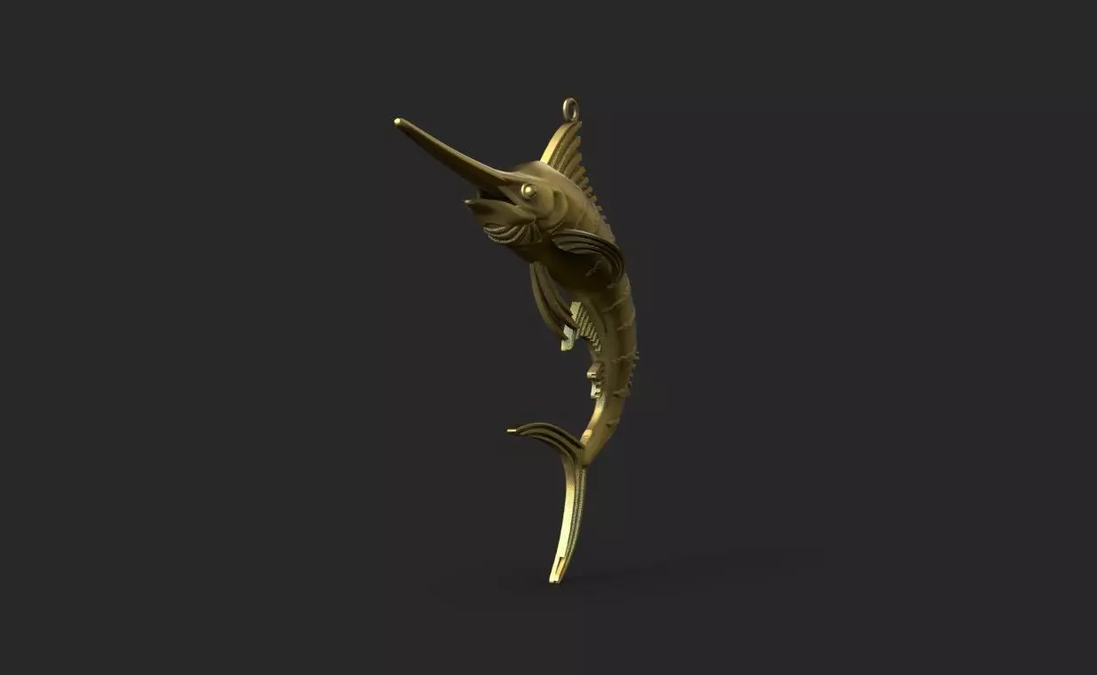 Marlin pendant 3D print model_6
