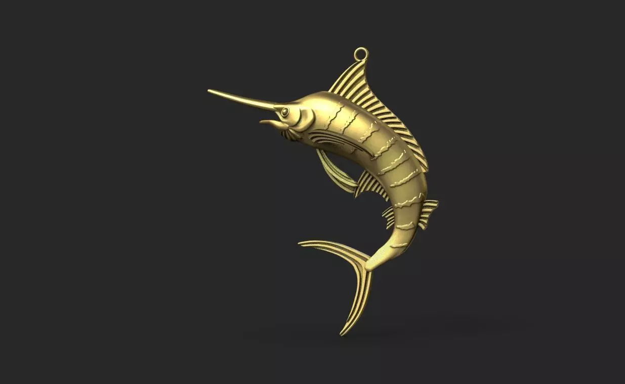 Marlin pendant 3D print model_0