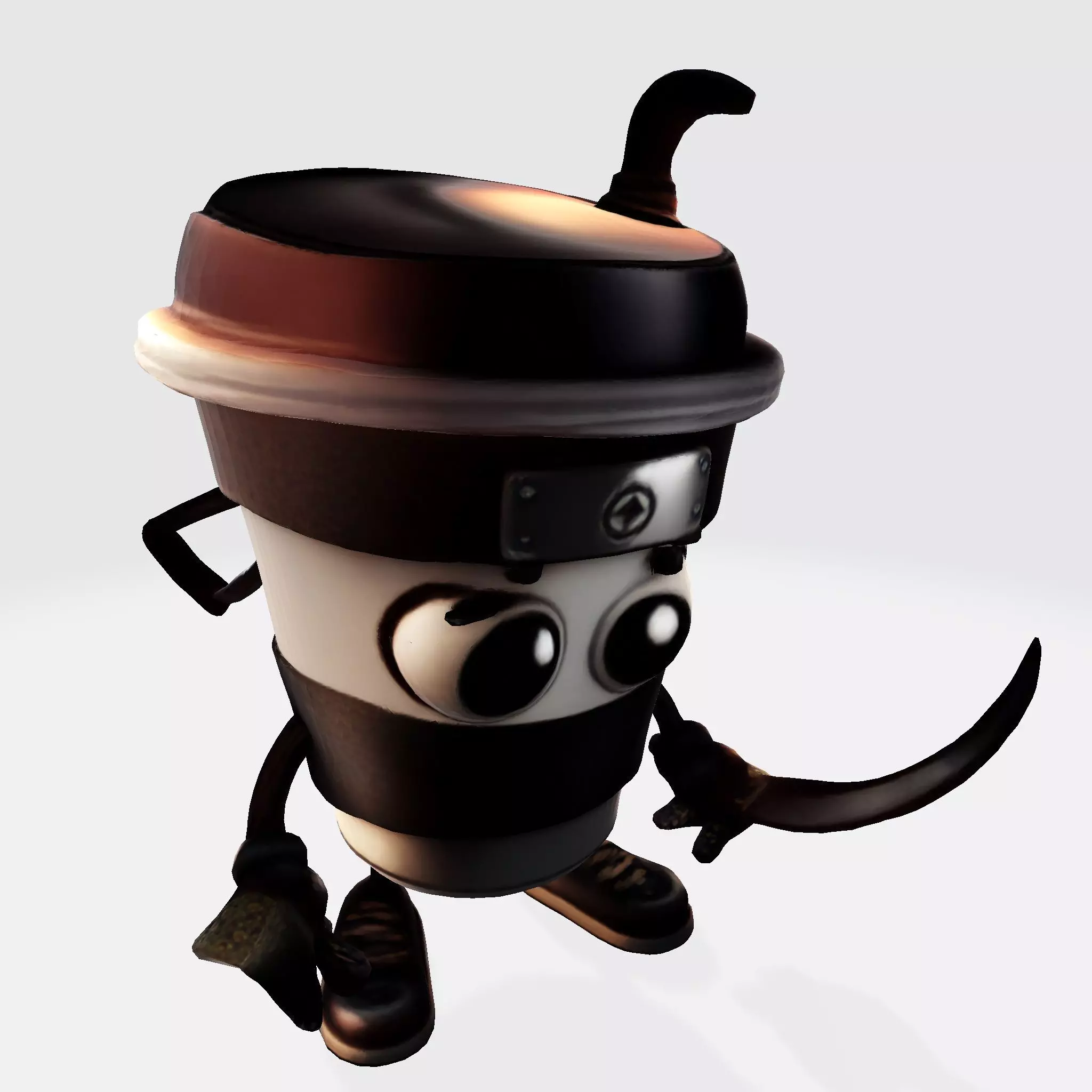 Cute Cappuccino Assassin 3D Print Ready Character 3D Model 3D print model_2
