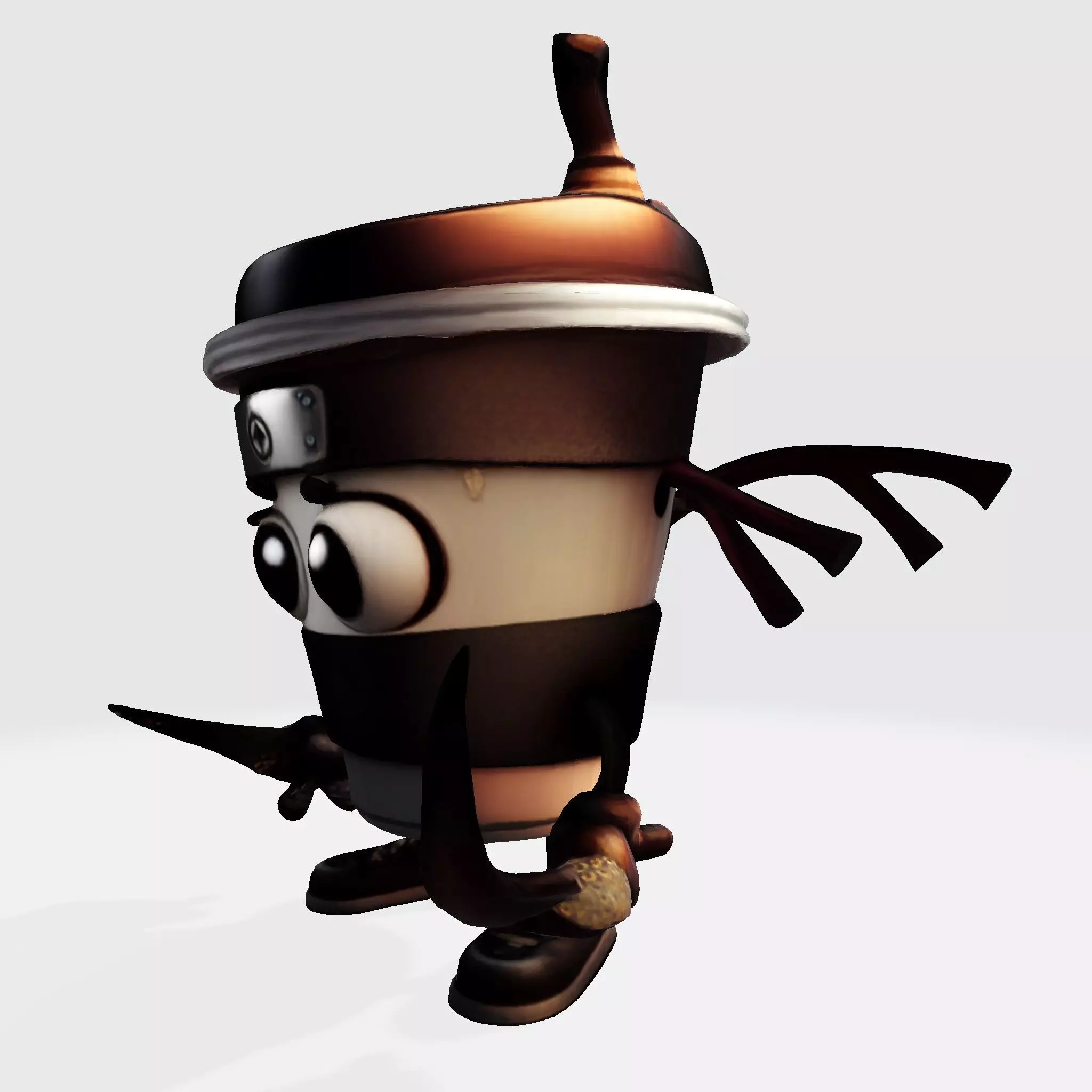 Cute Cappuccino Assassin 3D Print Ready Character 3D Model 3D print model_9