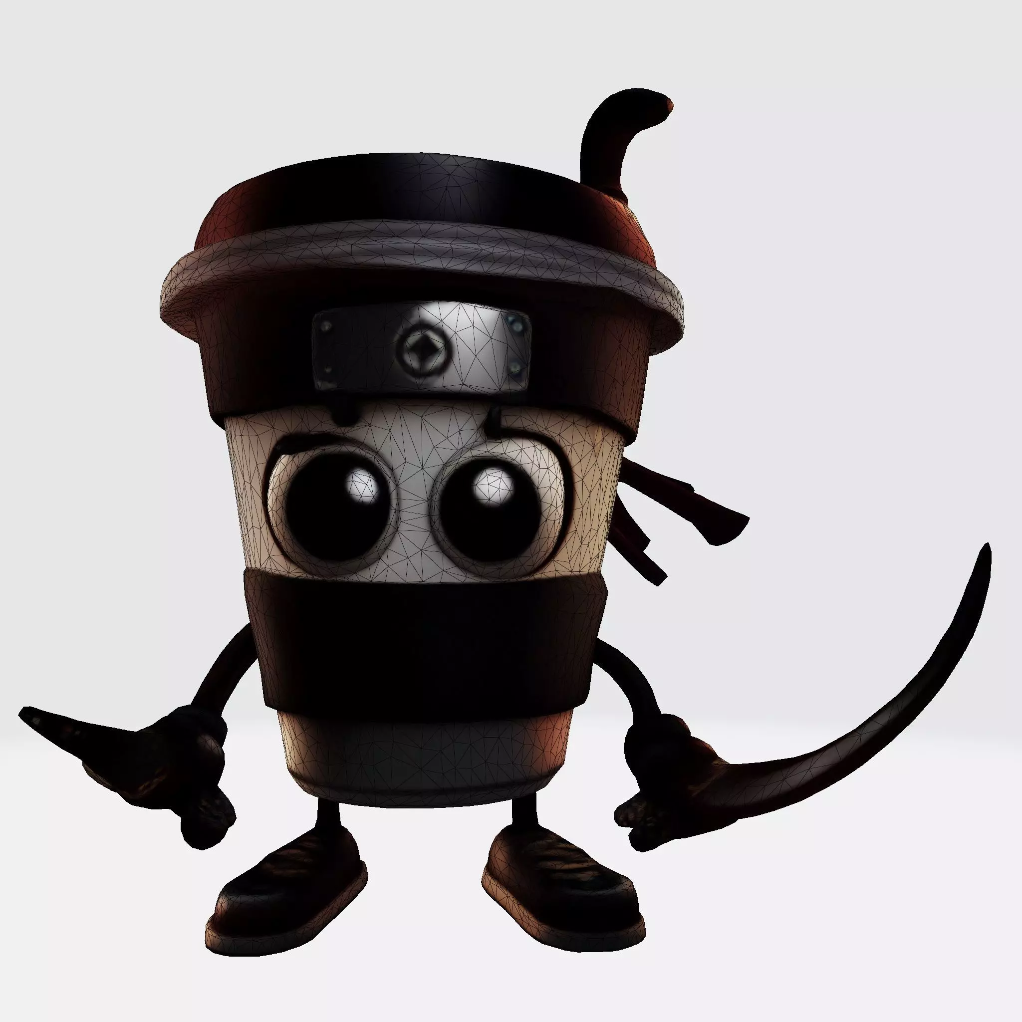 Cute Cappuccino Assassin 3D Print Ready Character 3D Model 3D print model_10