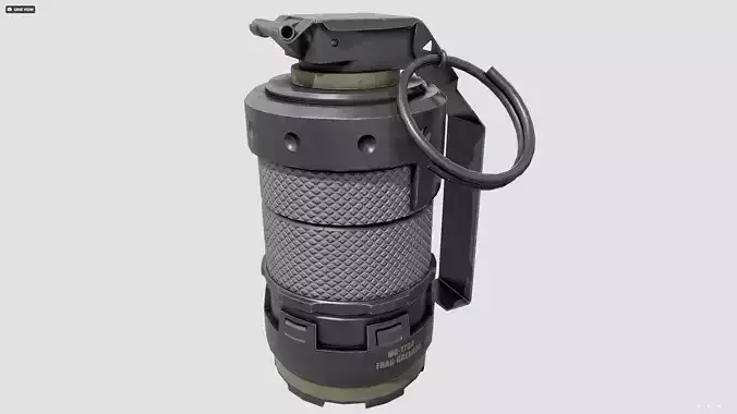 sci-fi grenade Low-poly 3D model