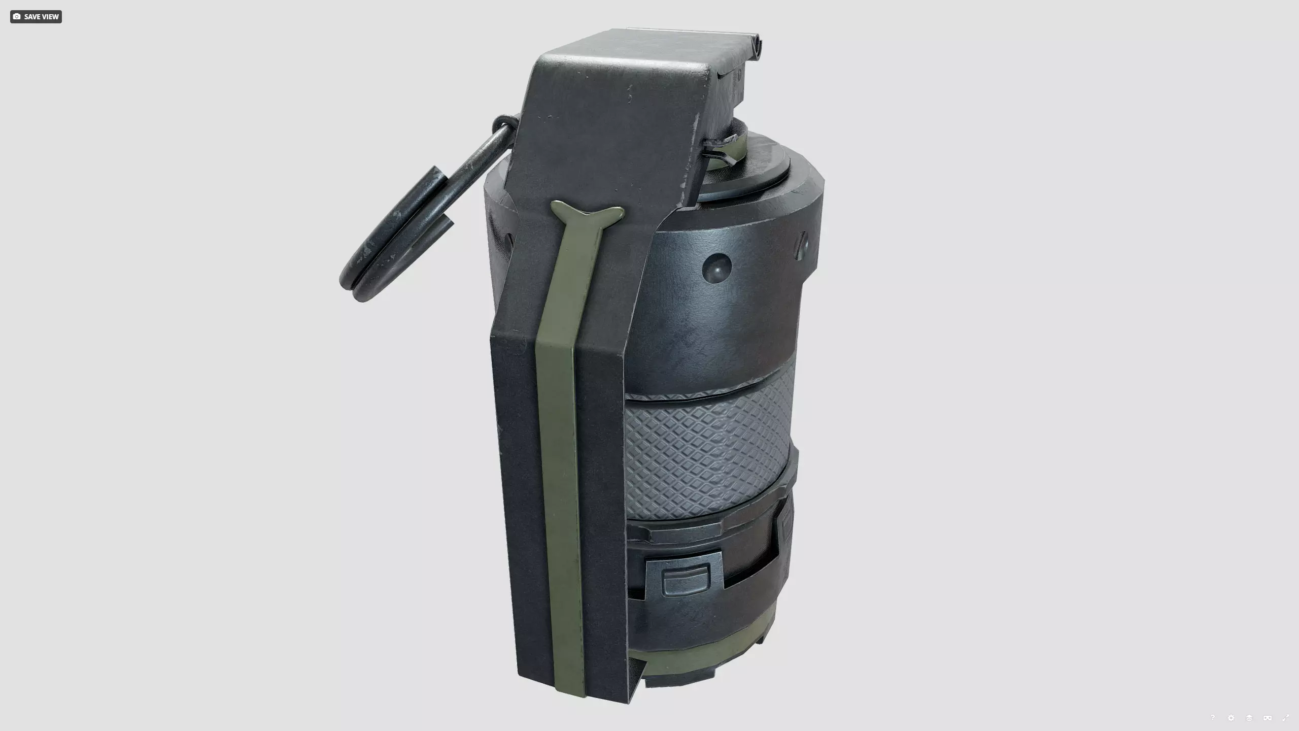 sci-fi grenade Low-poly 3D model_4