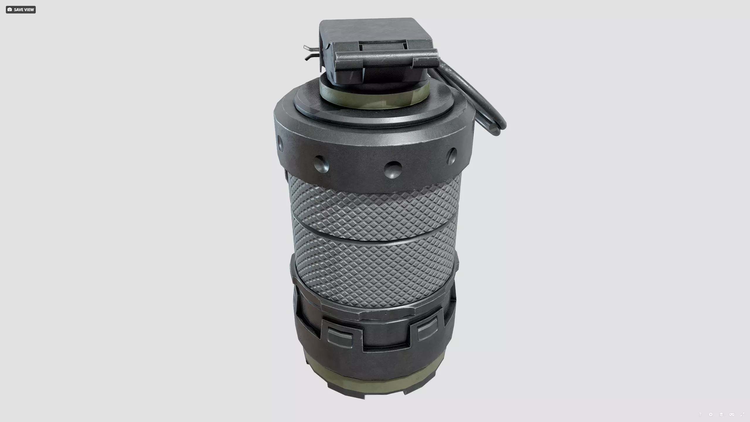 sci-fi grenade Low-poly 3D model_8