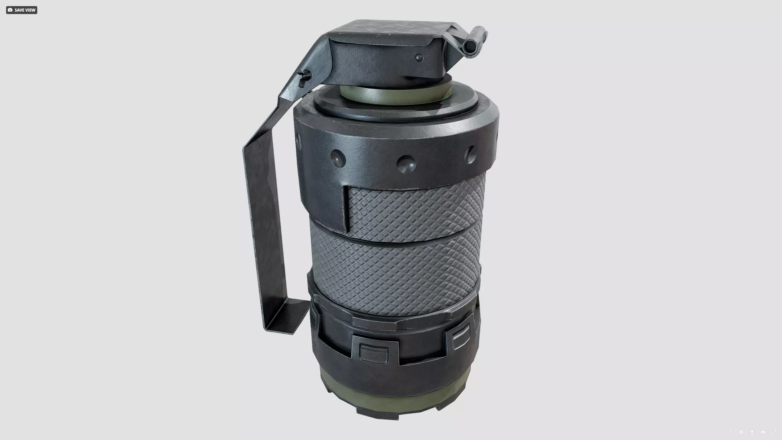 sci-fi grenade Low-poly 3D model_6