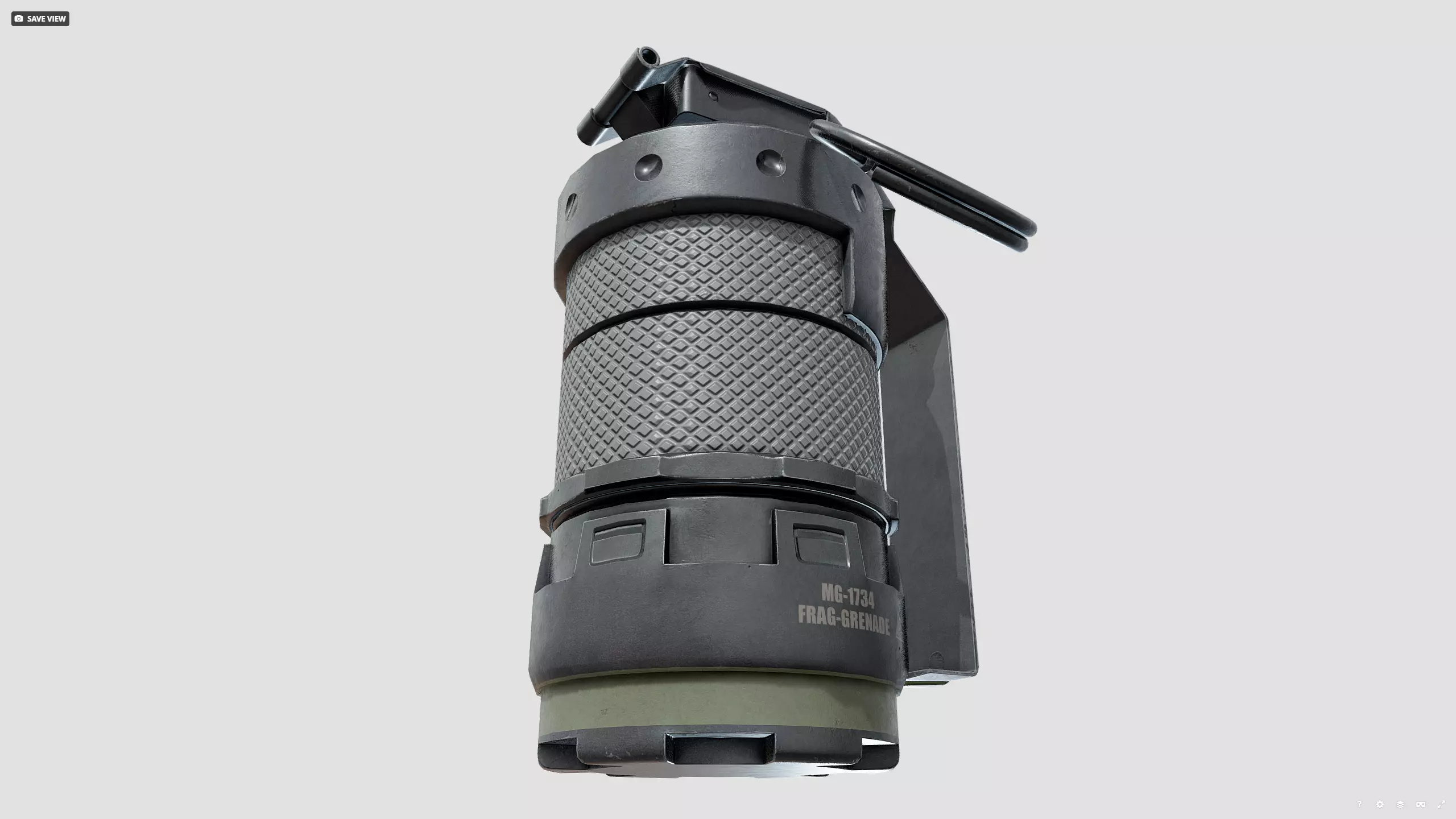 sci-fi grenade Low-poly 3D model_14