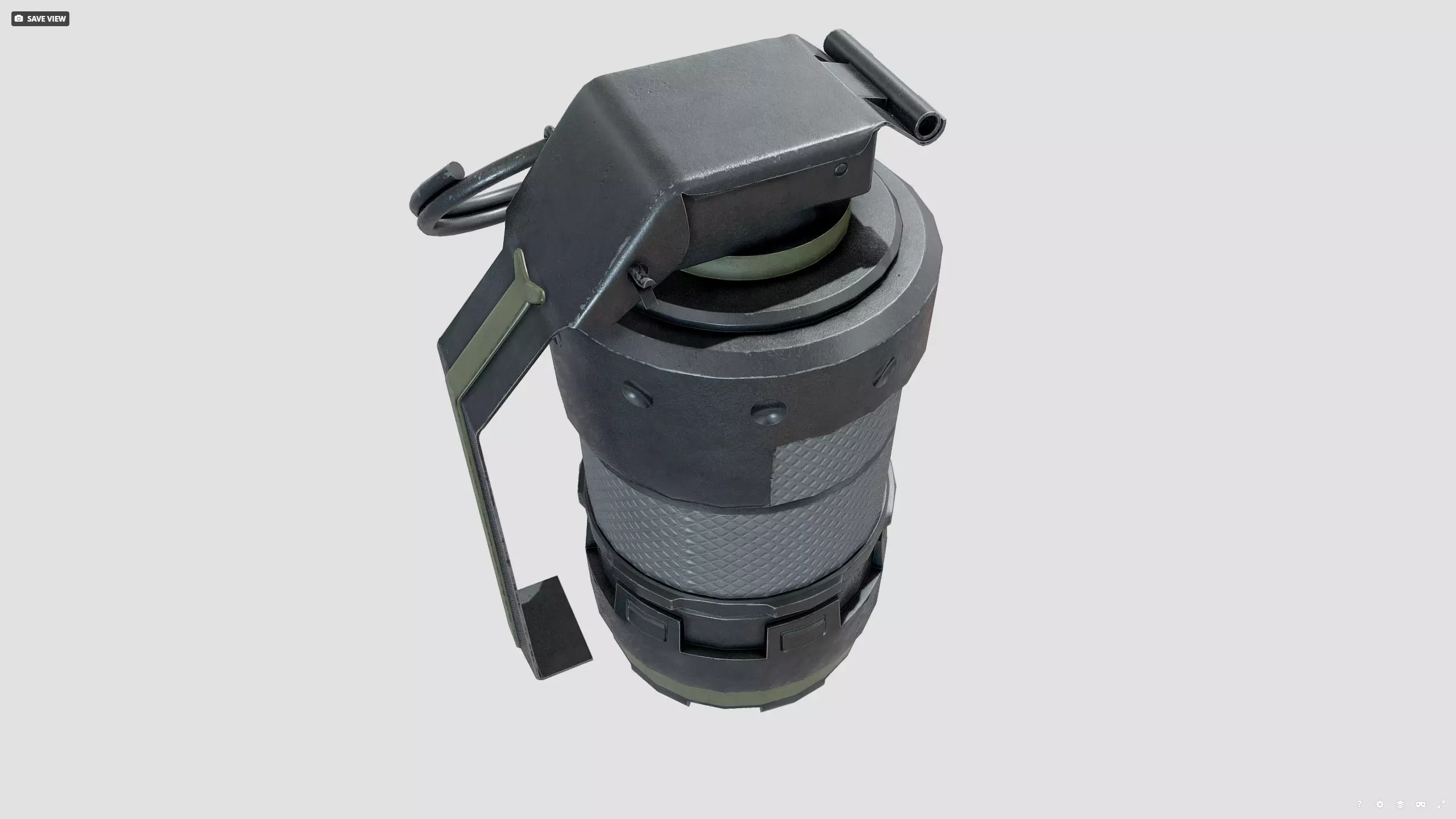 sci-fi grenade Low-poly 3D model_12