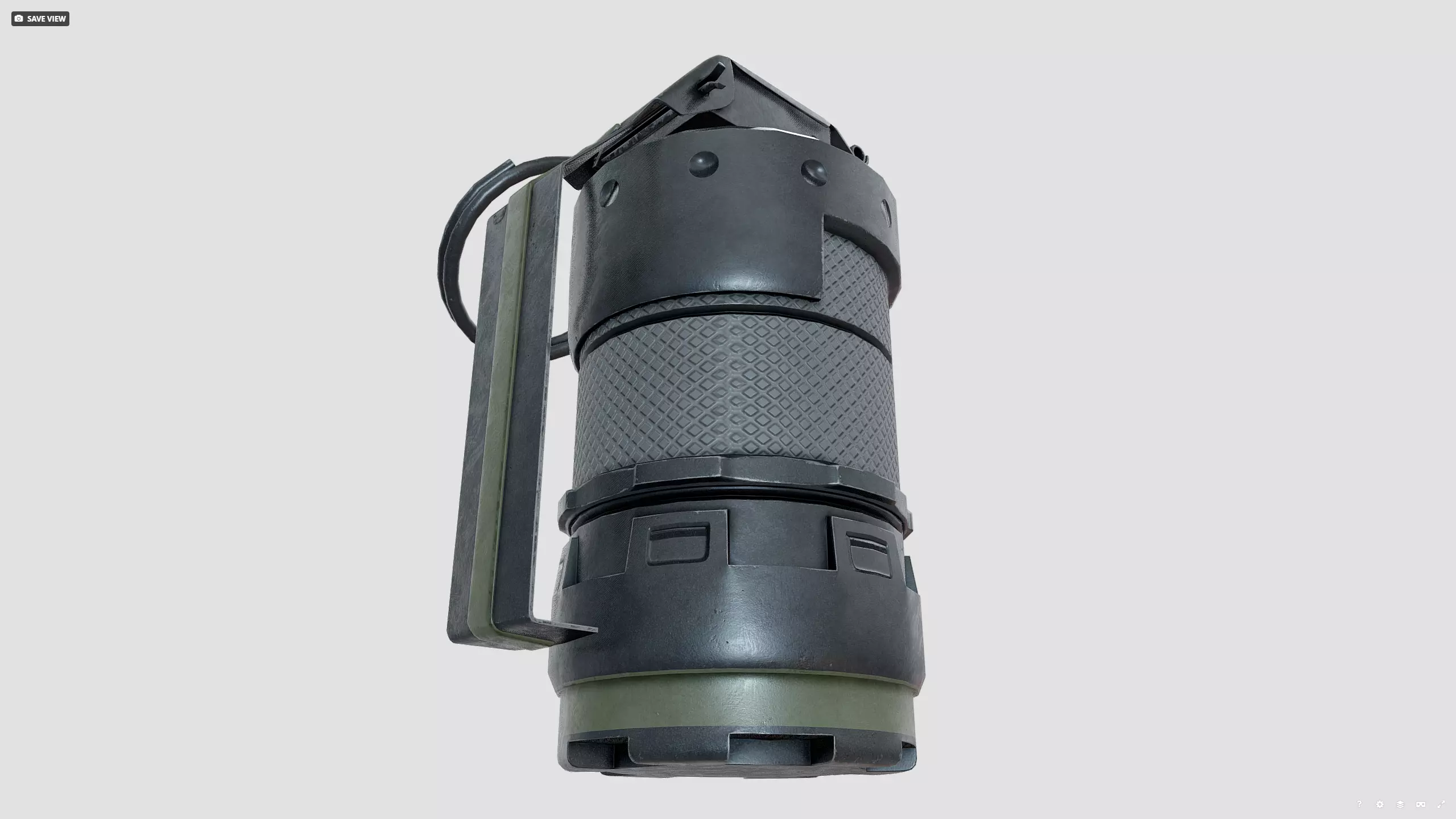 sci-fi grenade Low-poly 3D model_16