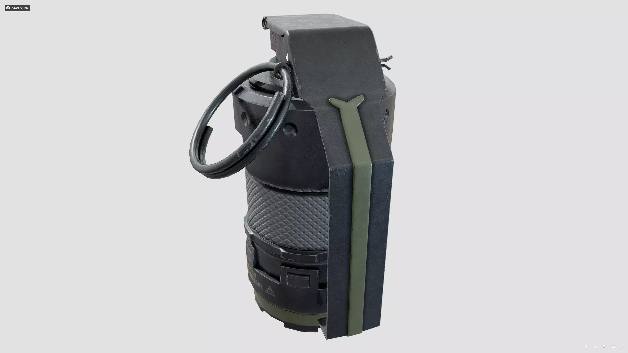 sci-fi grenade Low-poly 3D model_3