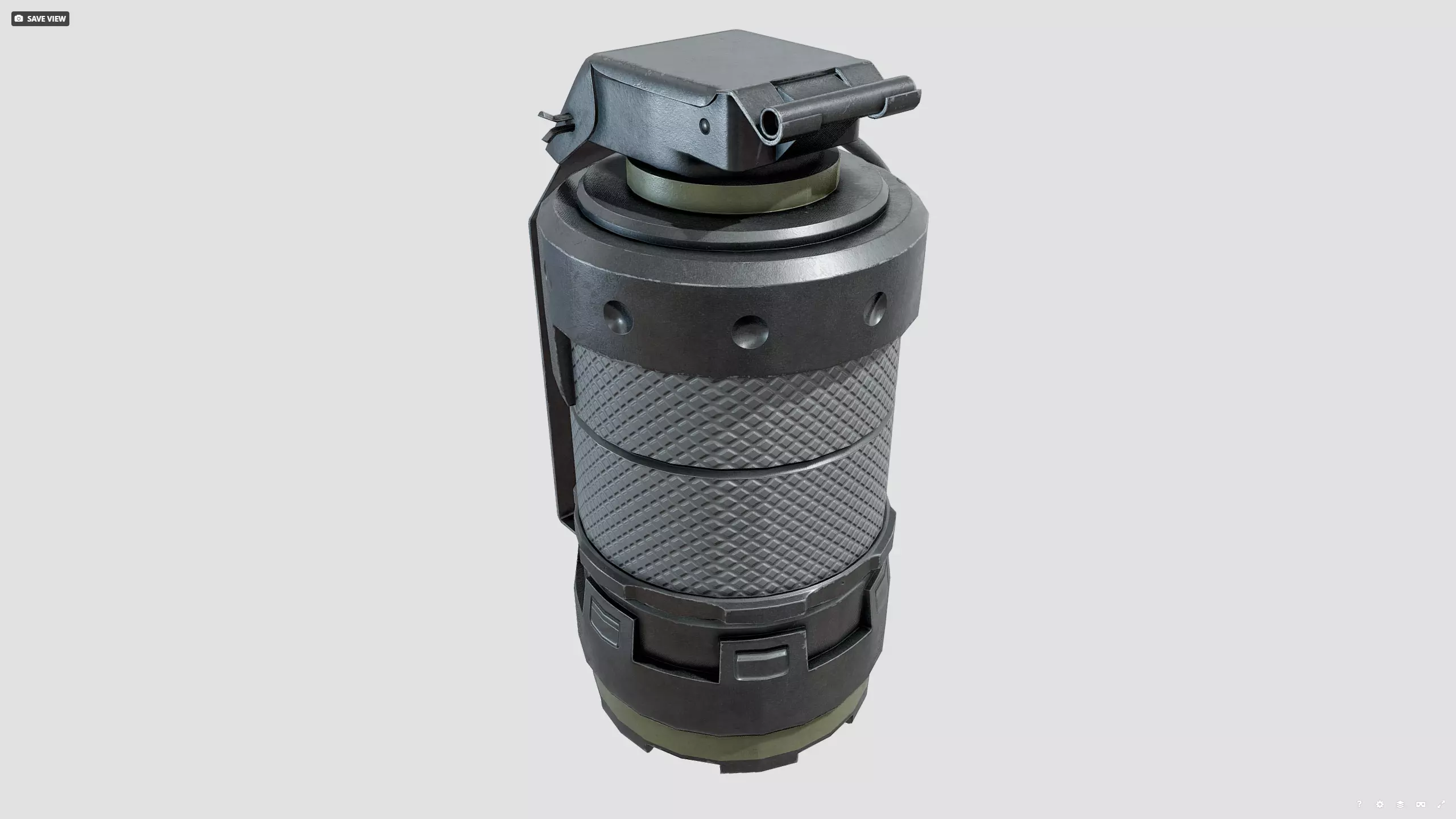 sci-fi grenade Low-poly 3D model_7