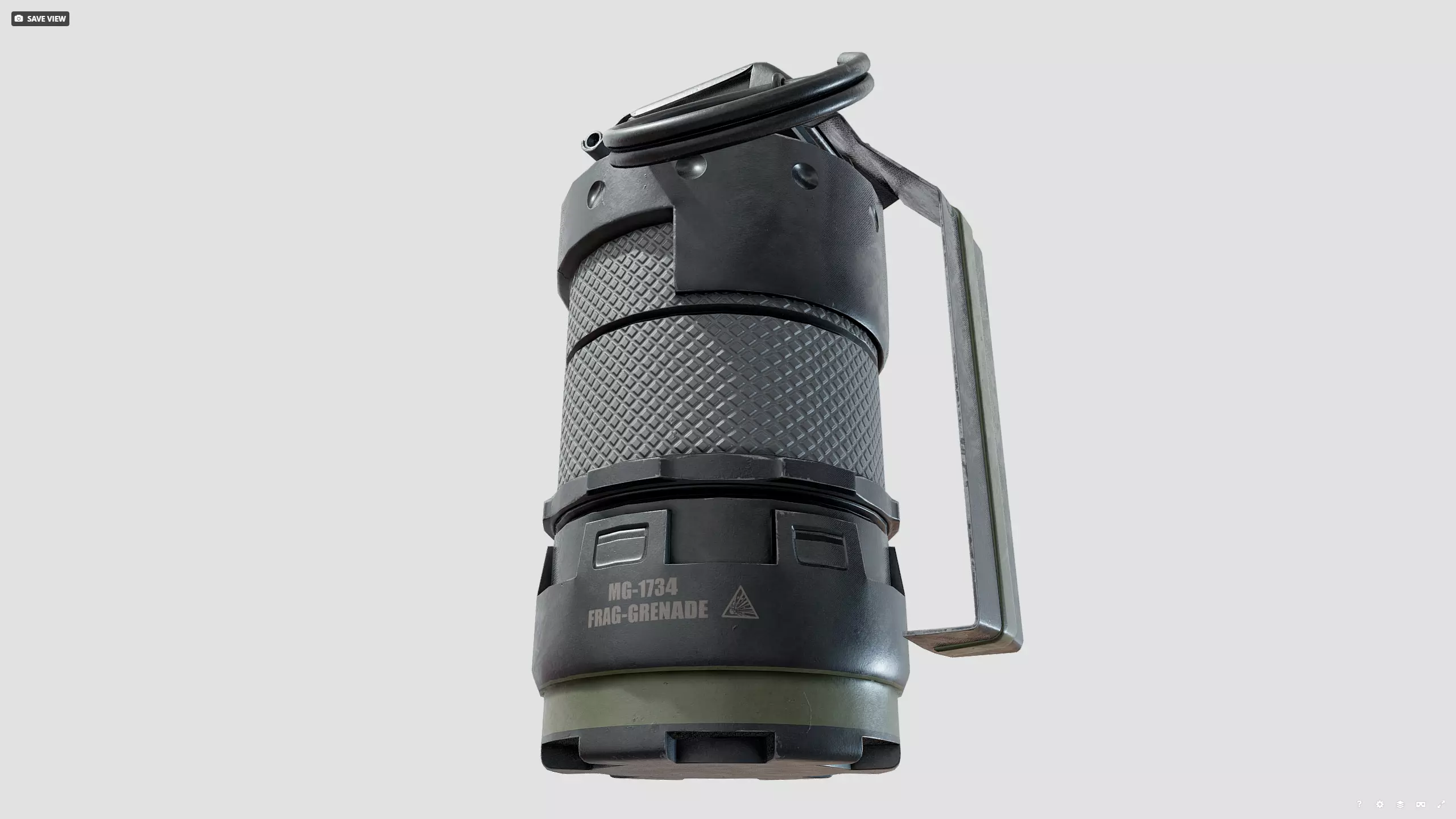 sci-fi grenade Low-poly 3D model_15