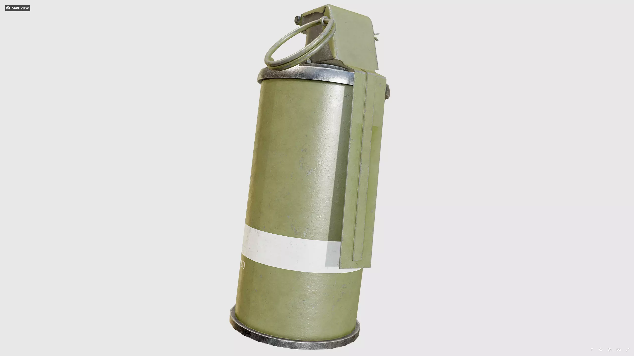 Smoke grenade Low-poly 3D model_3