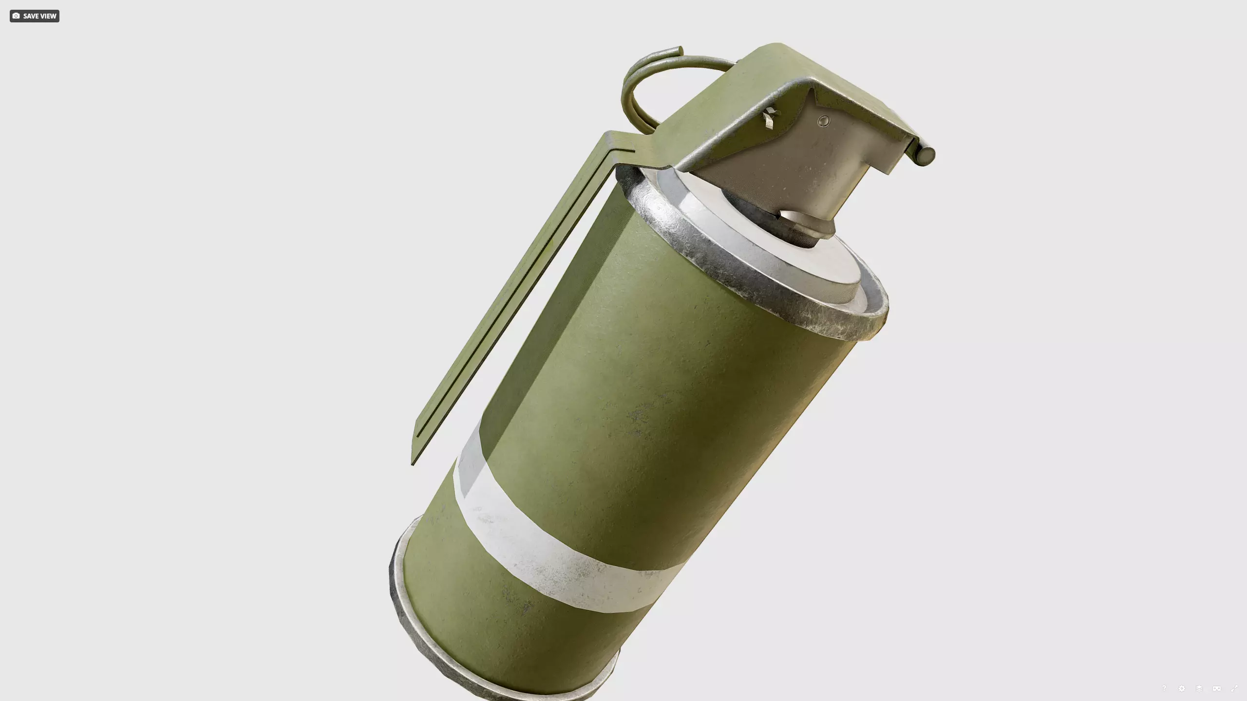 Smoke grenade Low-poly 3D model_5