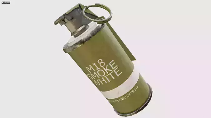 Smoke grenade Low-poly 3D model