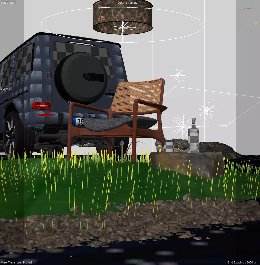 Furniture Chair Product Scene Octane Render 3D model 3D model_1