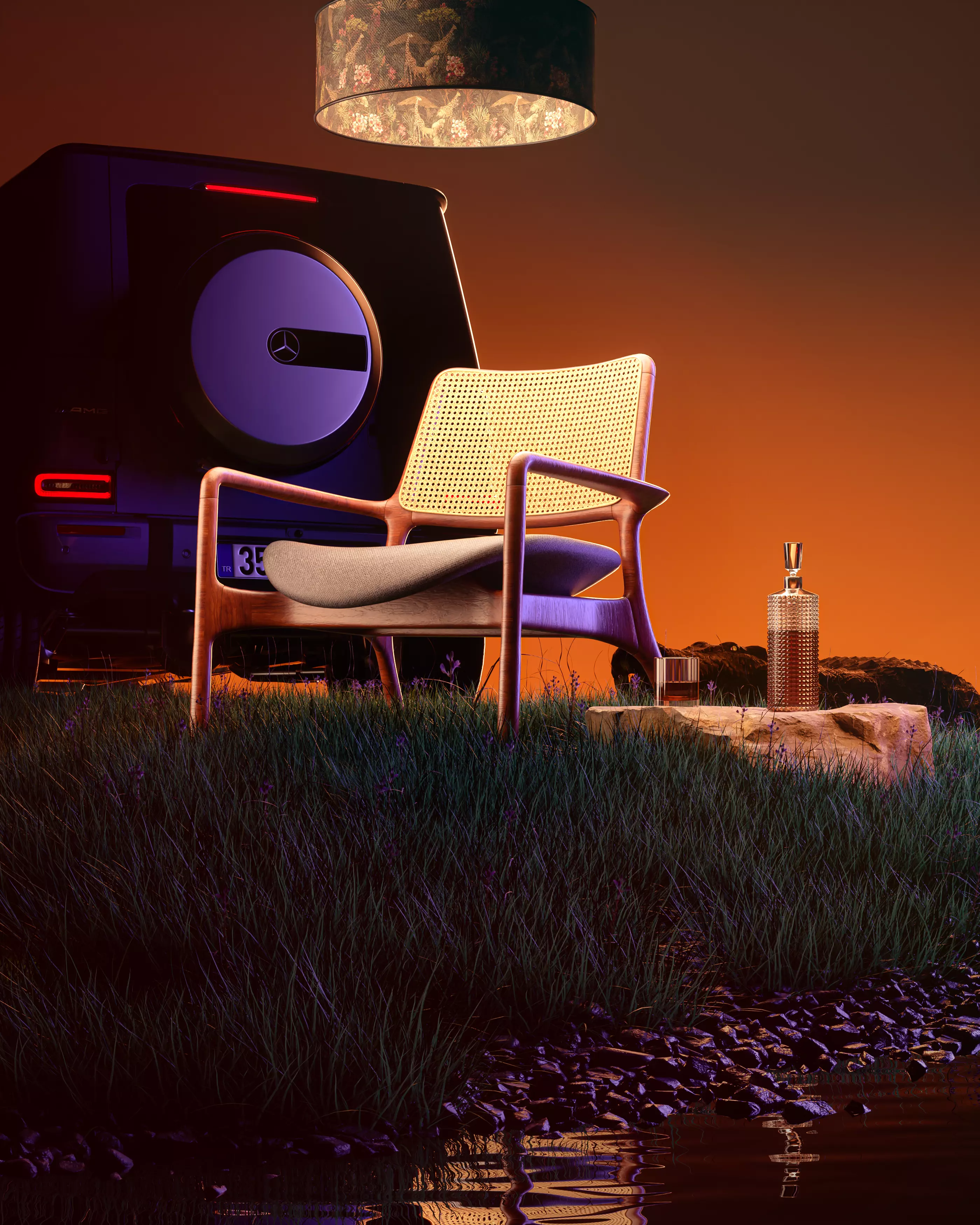 Furniture Chair Product Scene Octane Render 3D model 3D model_0