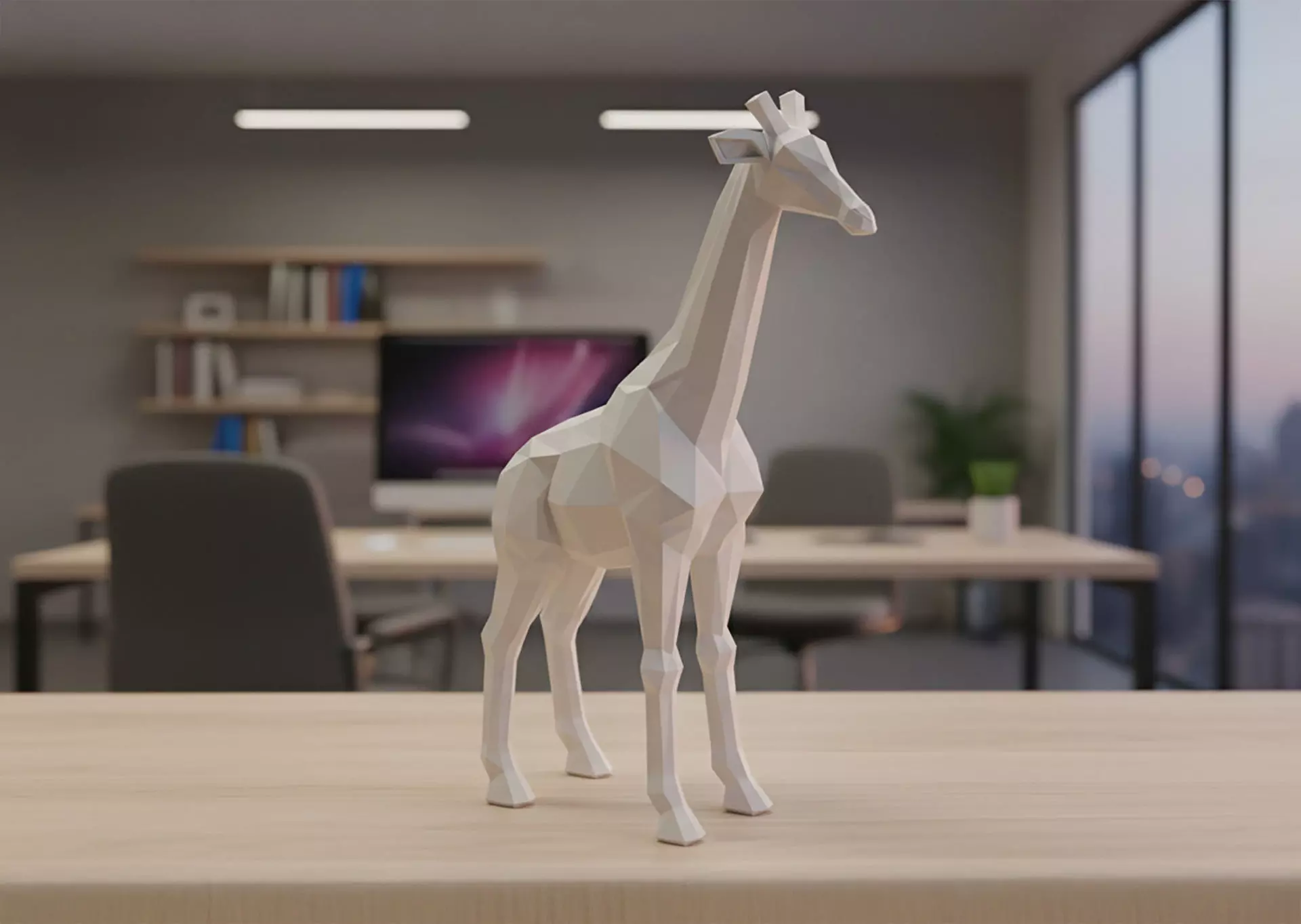Giraffe Low-Poly 3D Printable 3D print model