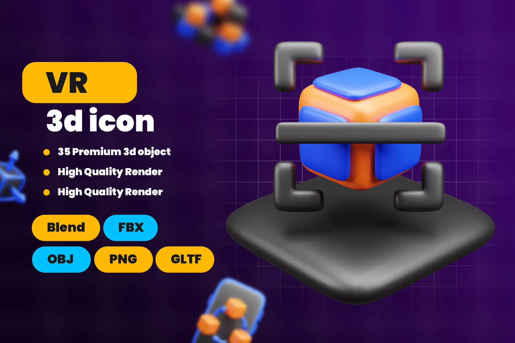 VR 3d Icon Pack 3D model_1